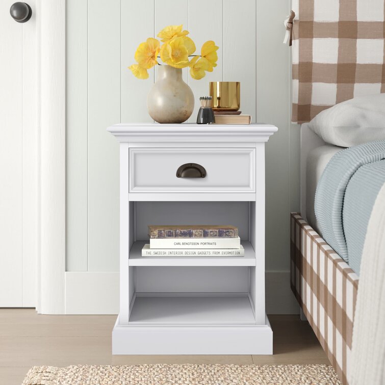 white nursery nightstand