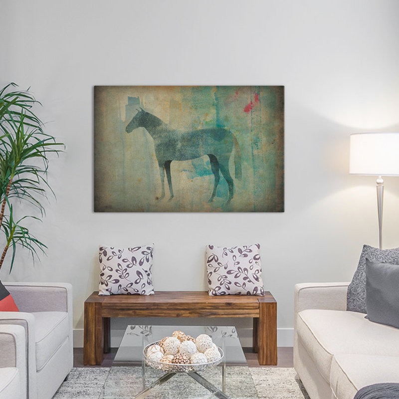 East Urban Home Cheval Noir Iii Graphic Art On Wrapped Canvas Wayfair