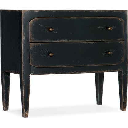 30 inch tall black nightstand