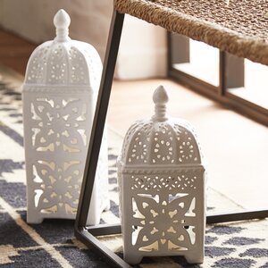 Lissie 2 Piece Ceramic Lantern Set