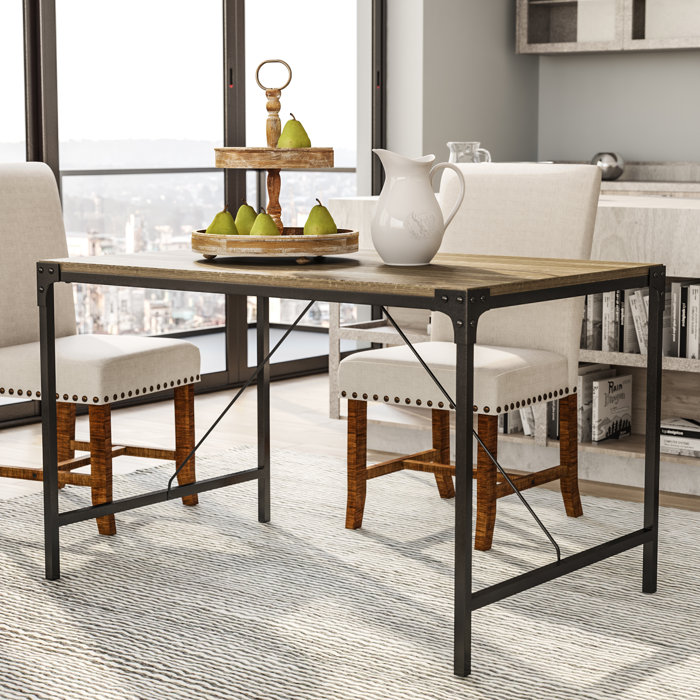 Laurel Foundry Orchard Hill Angle Iron And Wood Dining Table