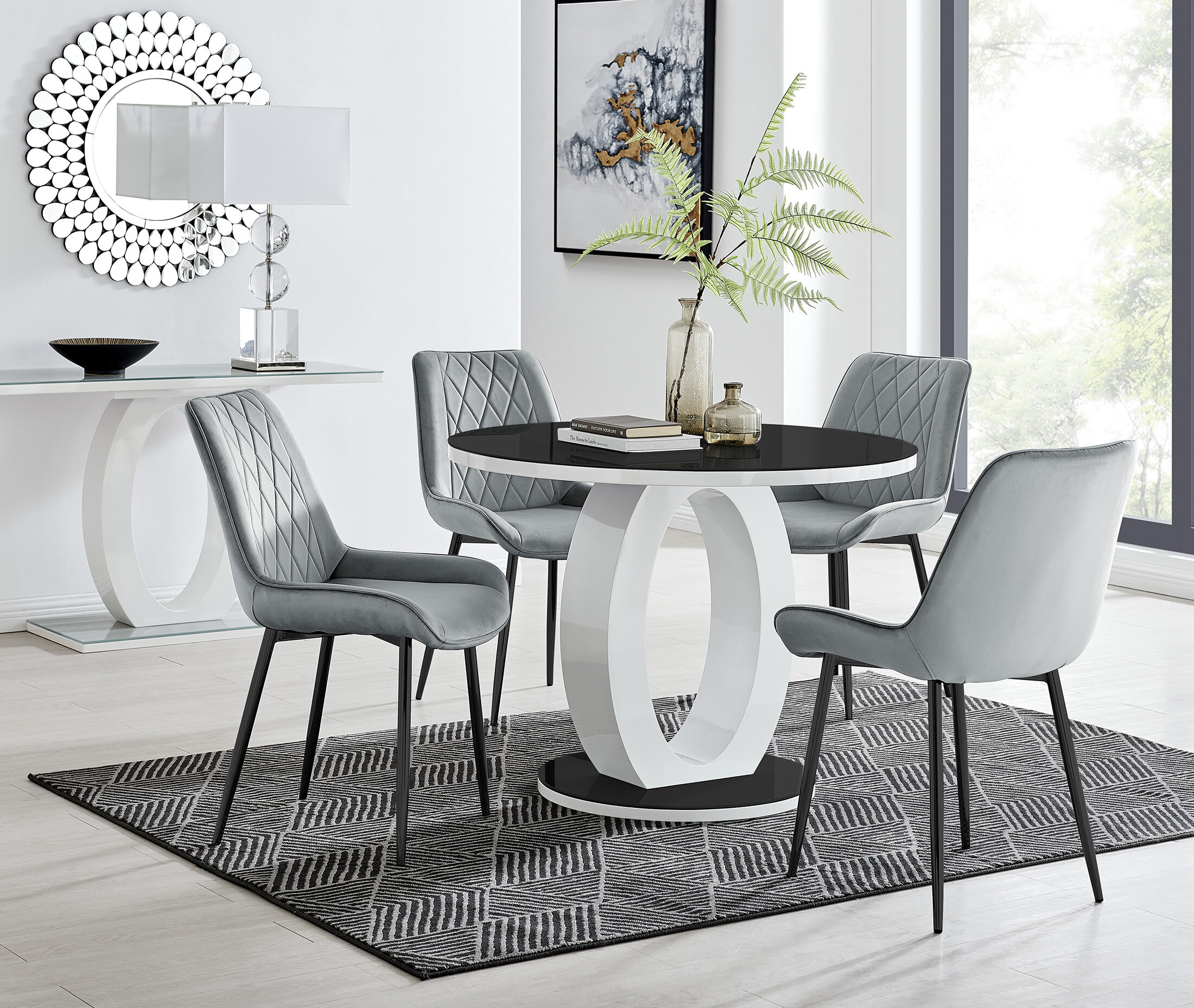 4 piece modern dining set