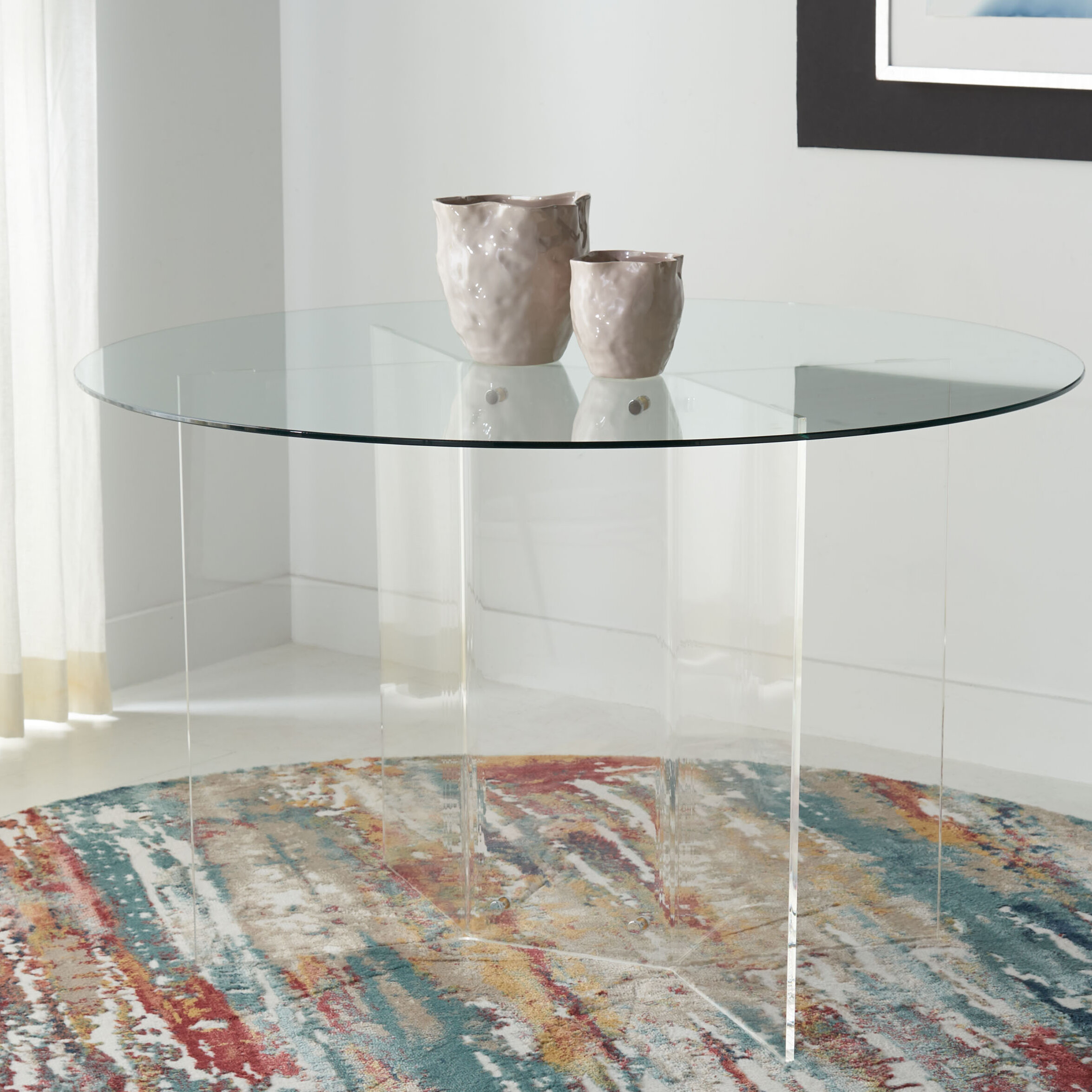 round acrylic dining table