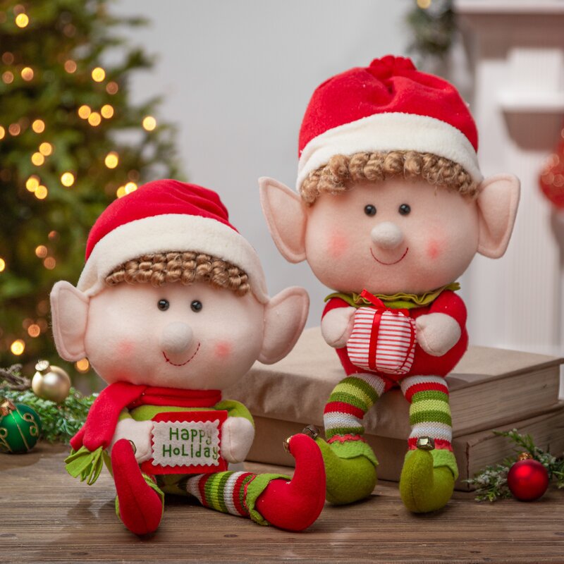 GEIN 2 Piece Plush Elves Set & Reviews | Wayfair