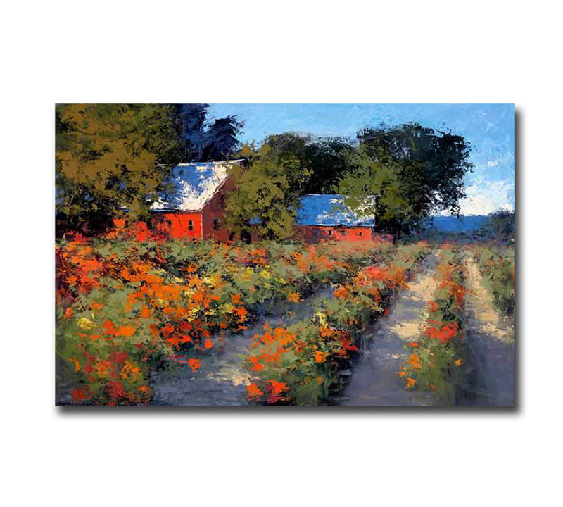 Winston Porter Flower Harvest Acrylic Painting Print On Wrapped