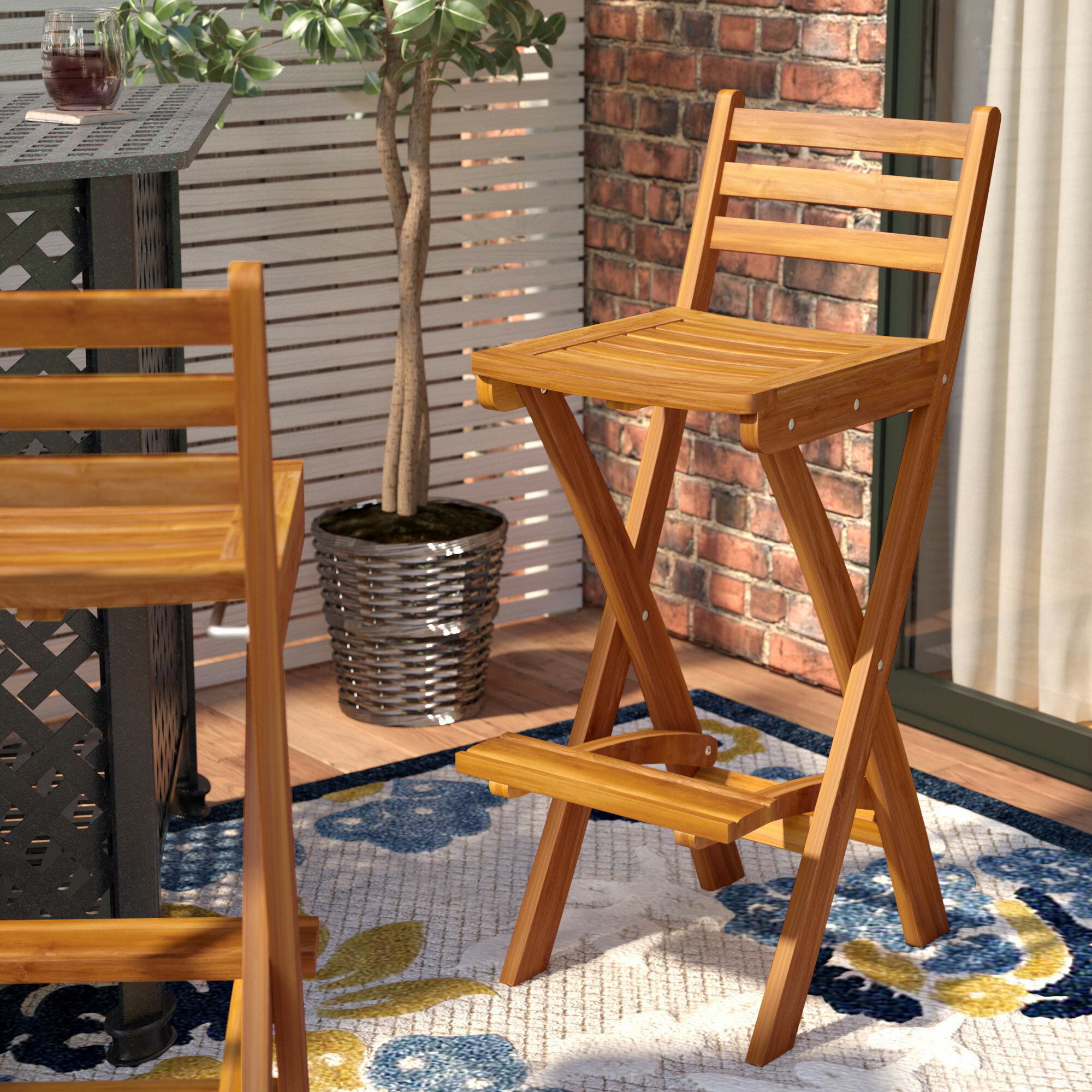 Andover Mills Abbottstown 31 Patio Bar Stool Reviews Wayfair