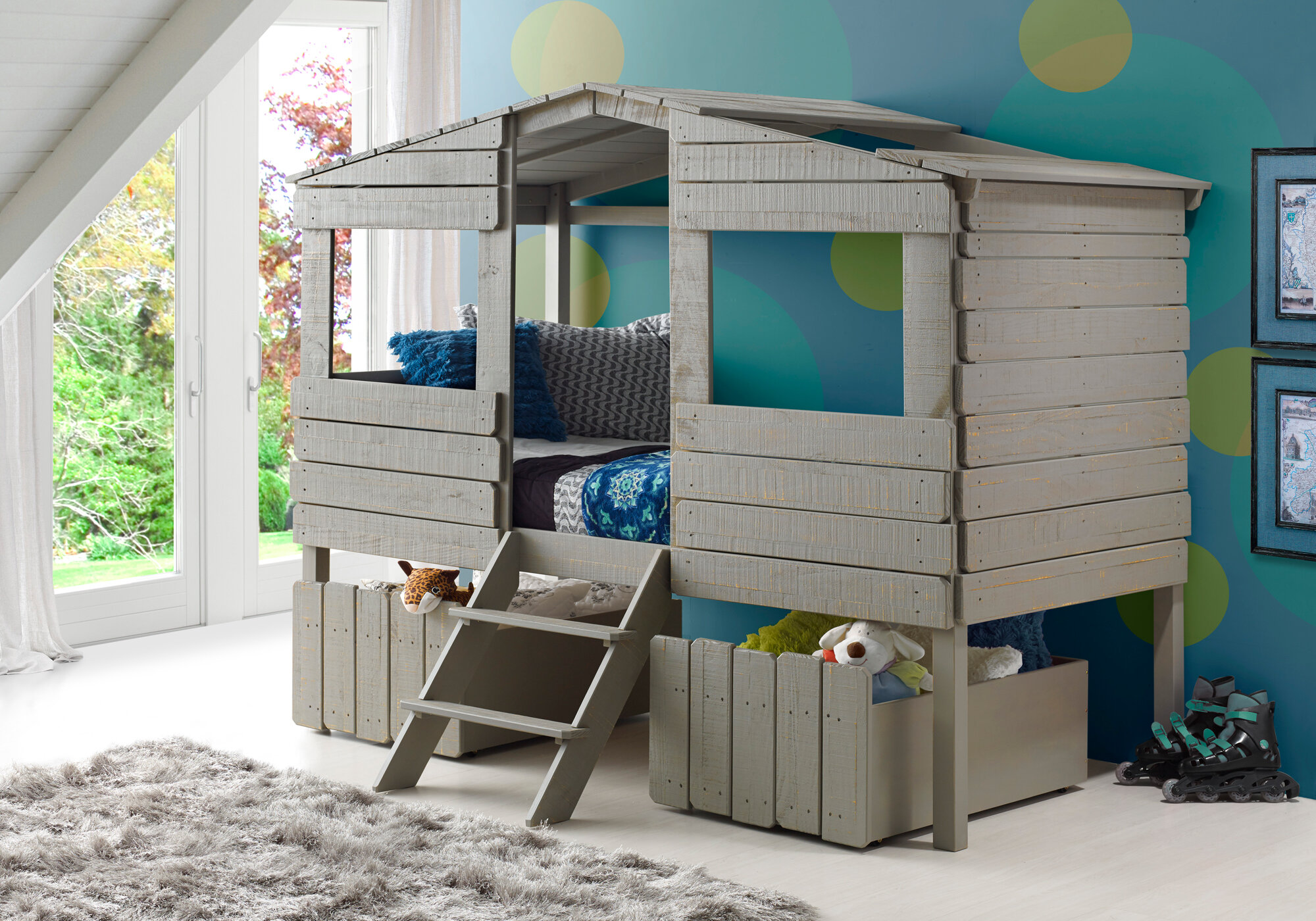 Mammie Twin Low Loft Bed