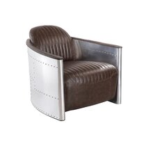 Barrel Leather Accent Chairs You Ll Love In 2021 Wayfair