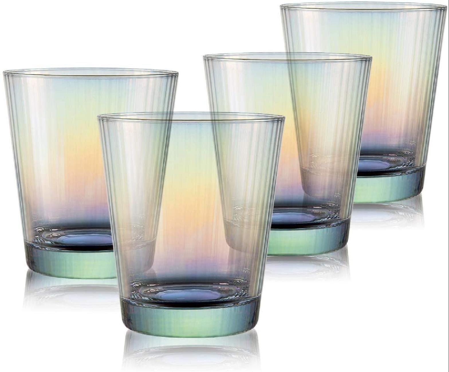 Dishwasher /& Microwave Safe Restaurants and Parties Glass Set Drinking Tumblers Juice Beverage Highball Glasses Cocktail Barware Glass Perfect for Home 6 Pcs