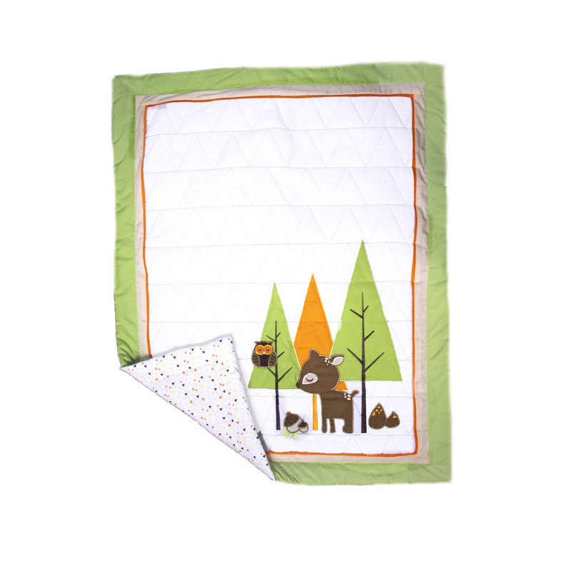 Pam Grace Creations Charming Forest 6 Piece Crib Bedding Set