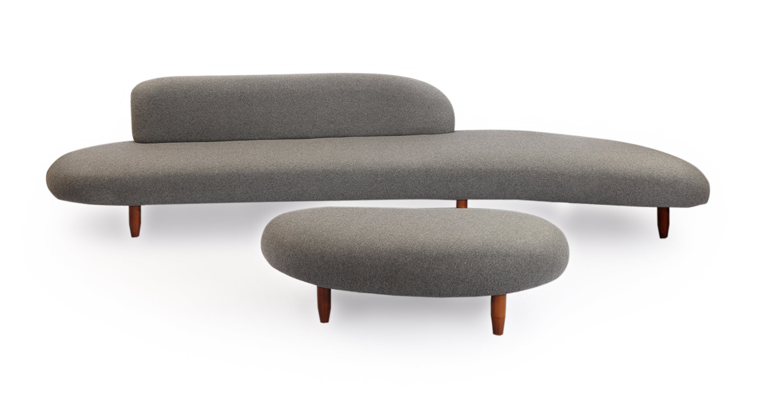 Brayden Studio Potvin Mid Century Modern Sofa And Ottoman Set Potvin Mid Century Modern Sofa And Ottoman Set