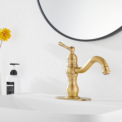 Single Hole Bathroom Faucet With Drain Assembly