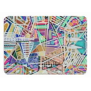 Abstract Geometric Playground by Vasare Nar Bath Mat