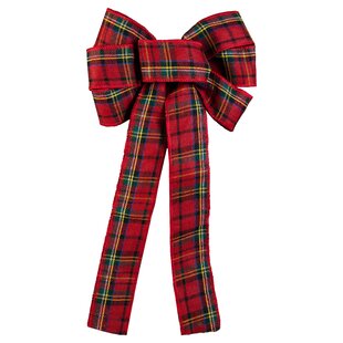 16” FALL PLAID CHECK BOW for DOOR WREATH SWAG GARLAND LANTERN Celebrate It 
