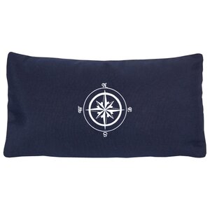 Compass Rose Indoor/Outdoor Sunbrella Lumbar Pillow