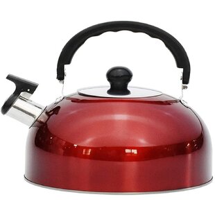 Whistling Kettle Stainless Steel Camping Kitchen Tea Coffee Hot Water Pot 