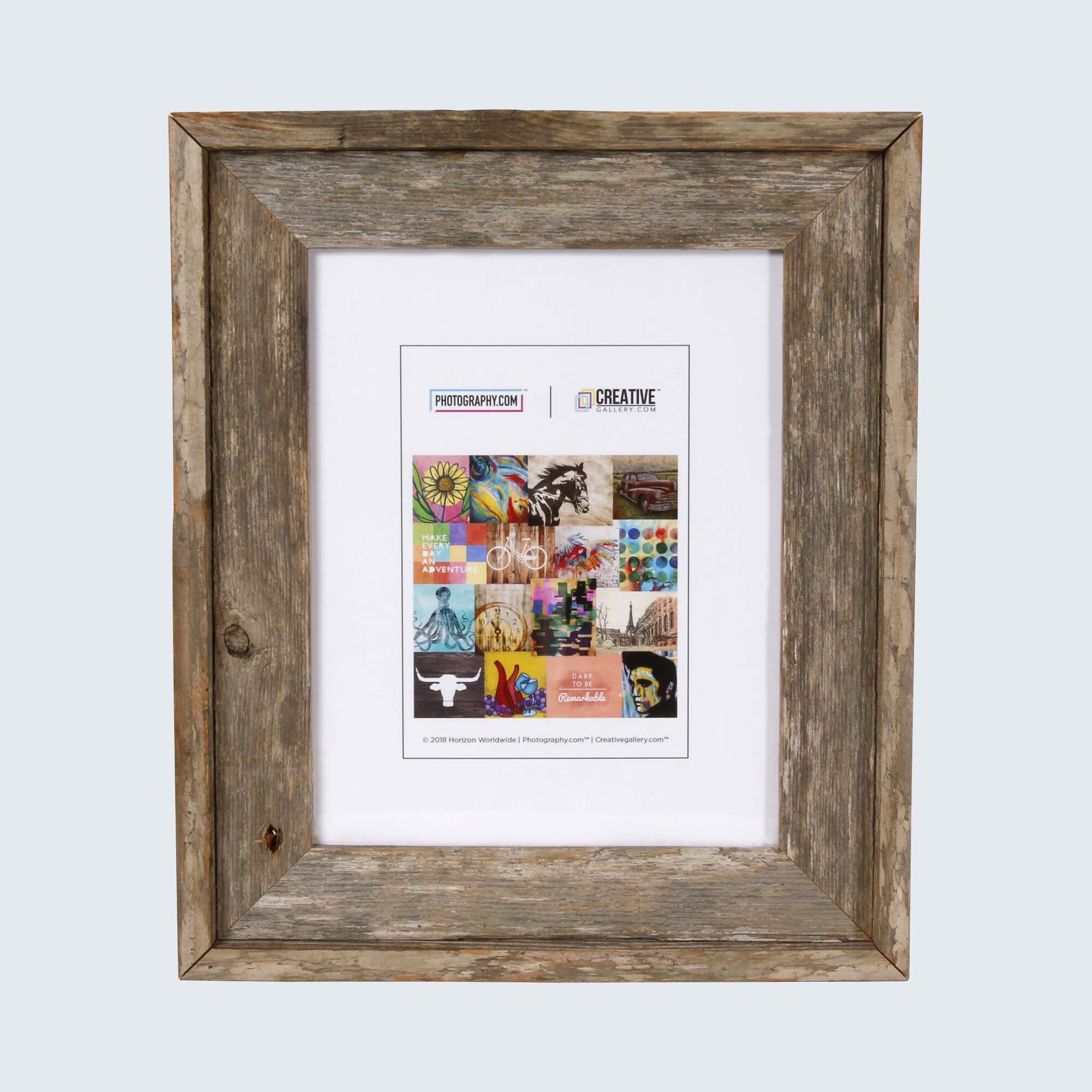 Driftwood 15 Weathered Black 16x24 Picture Frame Matted to Display a 12x18 Photo