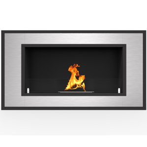 Maybelle Ventless Built in Recessed Wall Mounted Glass Bio-Ethanol Fireplace by Orren Ellis