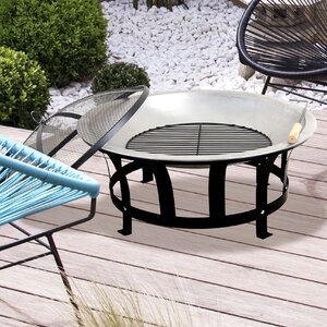 Stainless Steel Black & Silver Fire Pit