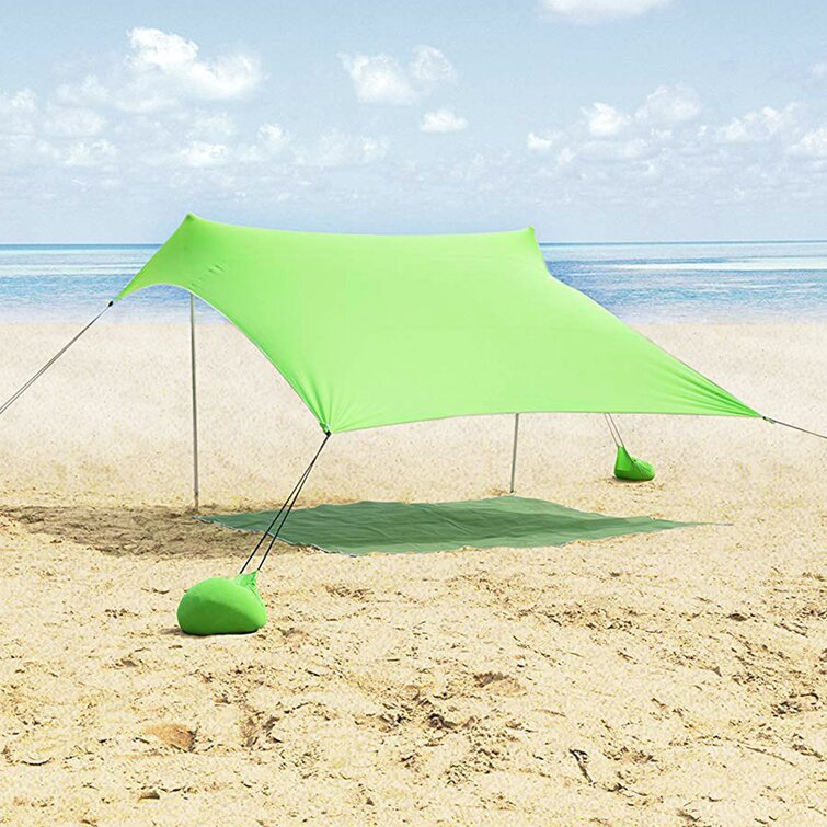 Lightweight Sun shade Protection Beach Shelters Tent Canopy with Sandbag Anchors 
