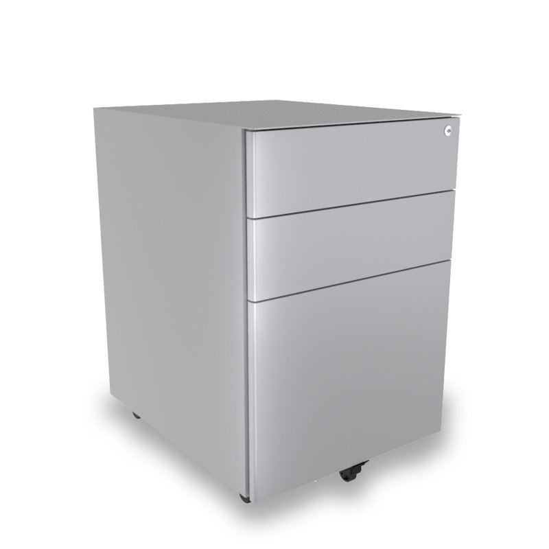 Compel Office Furniture 3 Drawer Mobile Vertical Filing Cabinet