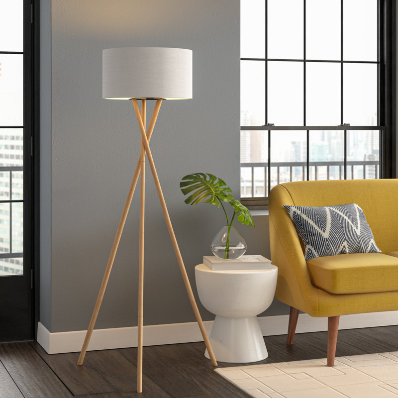 Ebern Designs Kennerson 61 Tripod Floor Lamp Reviews Wayfair Ebern Designs Kennerson 61 Tripod