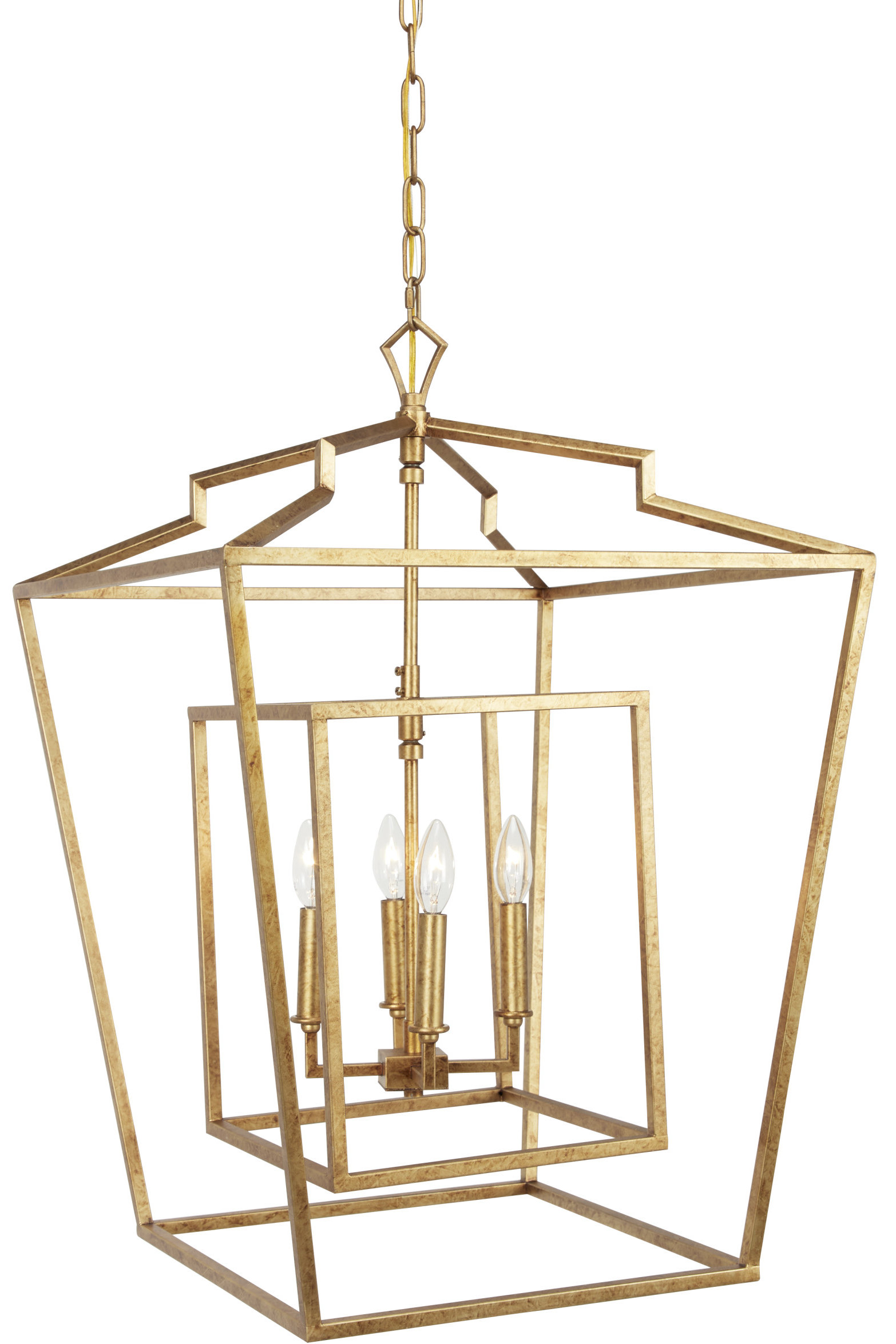 Wrought Studio Matherne 4 Light Lantern Geometric Chandelier Reviews Wayfair