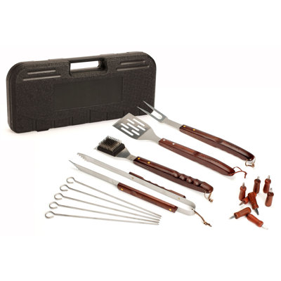 Wooden Handle 18-Piece Grilling Tool Set Cuisinart