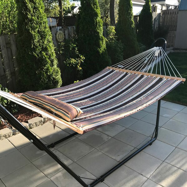 Compact Portable Folding Free Standing Frame Hammock With Carrying Wrap. 