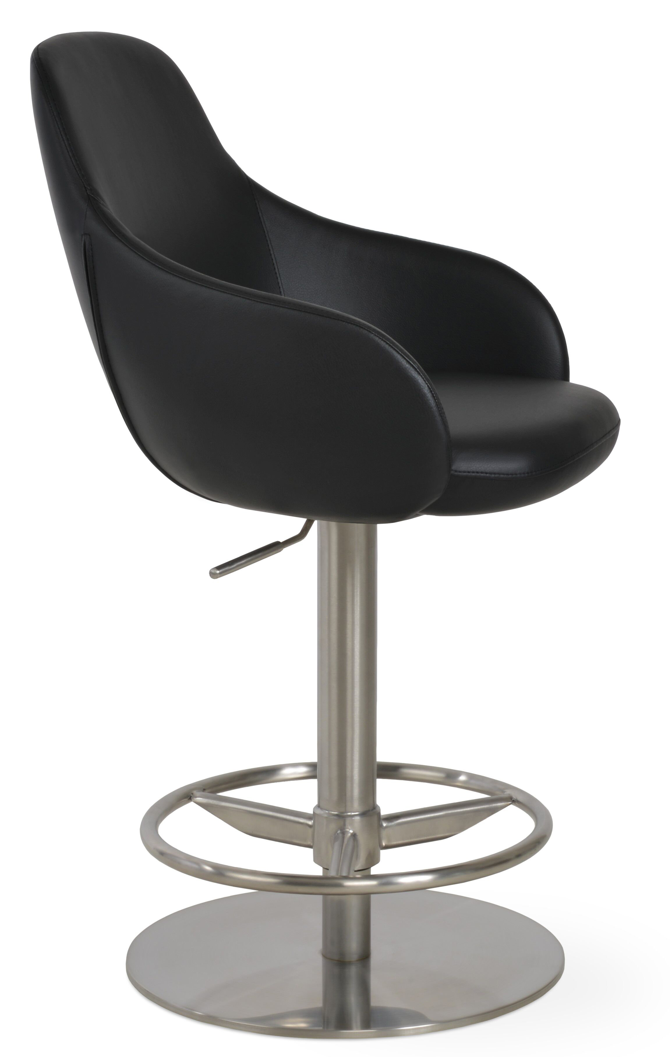 black base adjustable bar stool on Sohoconcept Gazel Adjustable Height Bar Stool Wayfair