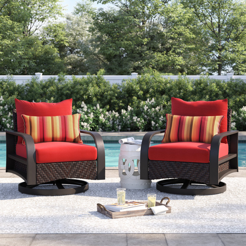 Sol 72 Outdoor Cerralvo Swivel Patio Chair With Cushions Reviews Wayfair Sol 72 Outdoor Cerralvo Swivel Patio