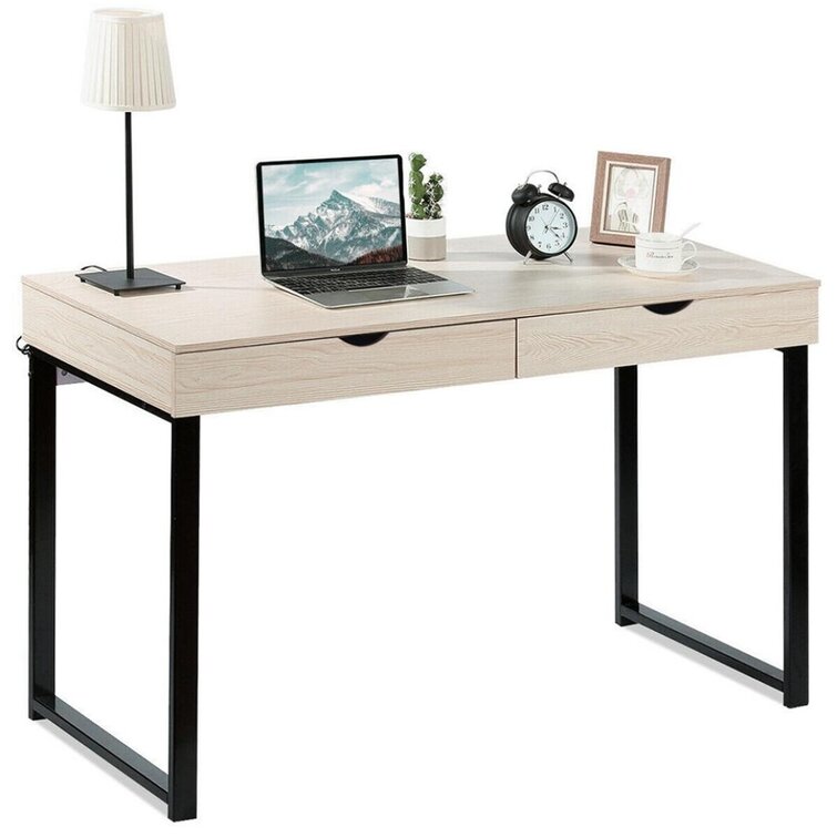 Details about   Study Computer Desk Laptop PC Table Workstation With 2 Drawers For Home Office 