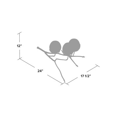 Twig 3 Vase Holder-Nickel