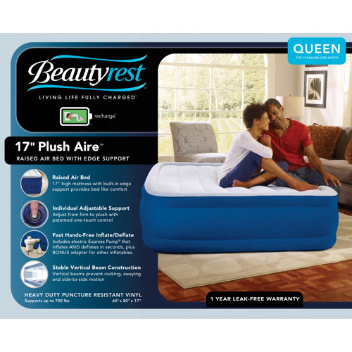 Beautyrest Plush Aire Raised Air Mattress With Electric Pump
