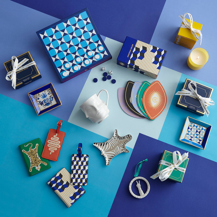 Blue Jonathan Adler Sorrento Square Trinket Tray 