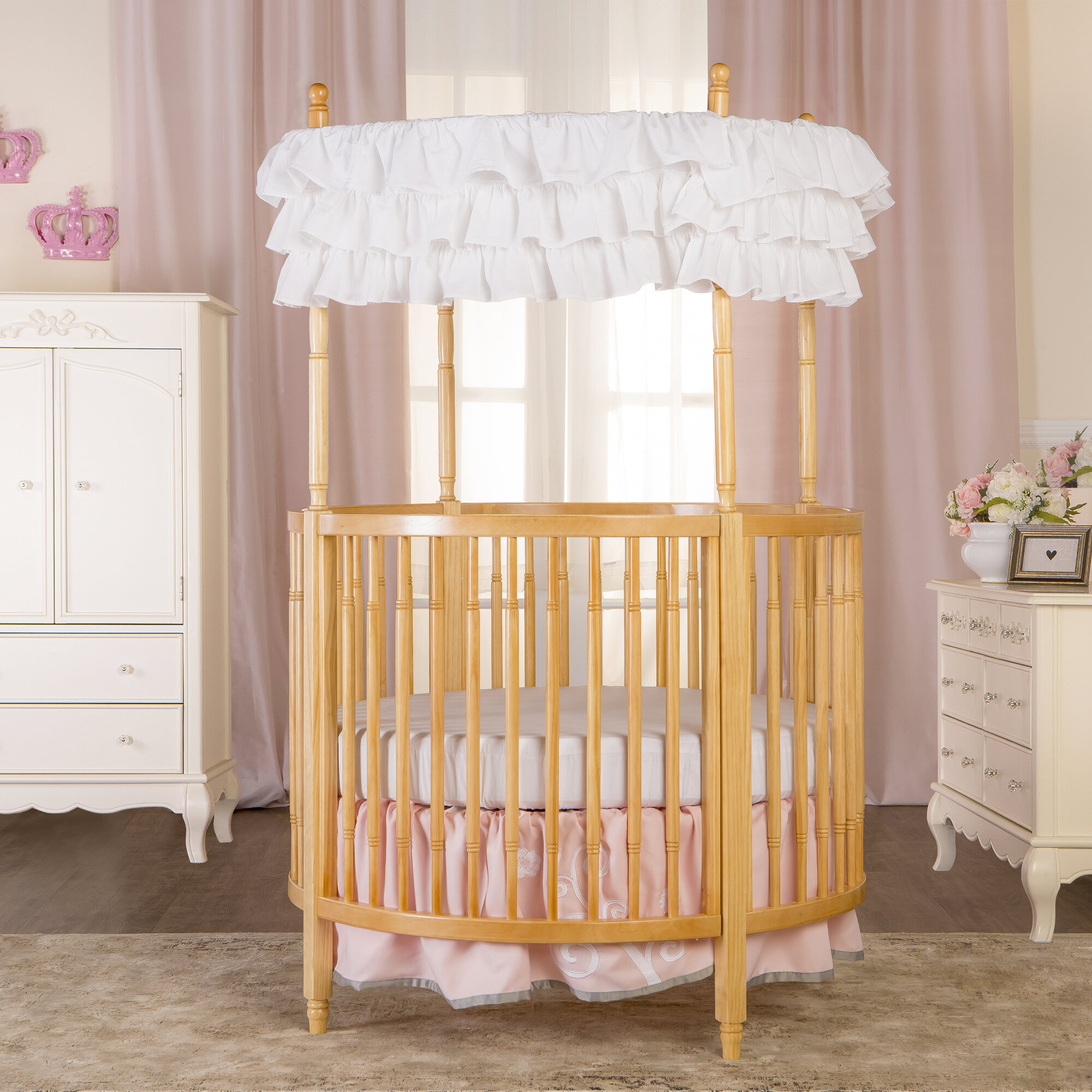 circular baby crib