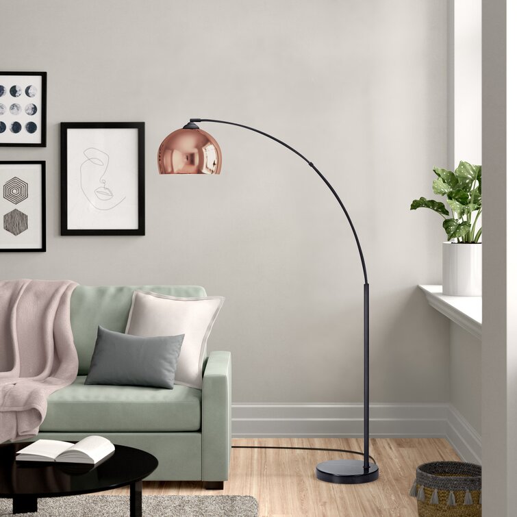 rose gold arc floor lamp