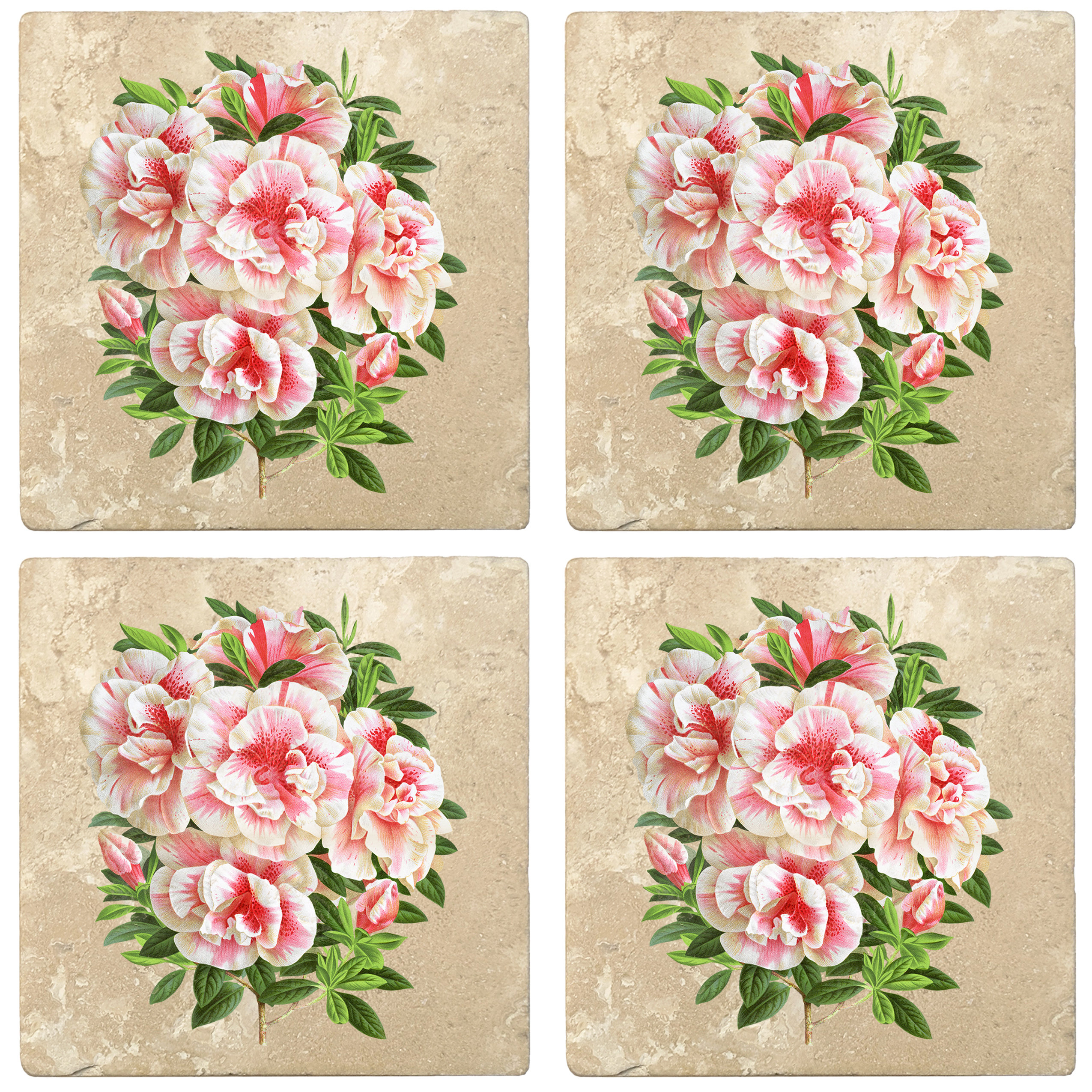 floral drink coasters