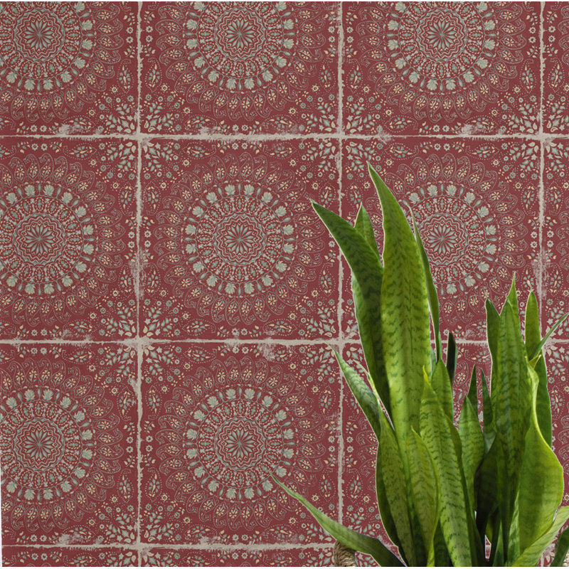 Bloomsbury Market Joesph Mandala Boho Tile 32 81 L X 20 5 W Wallpaper Roll Wayfair