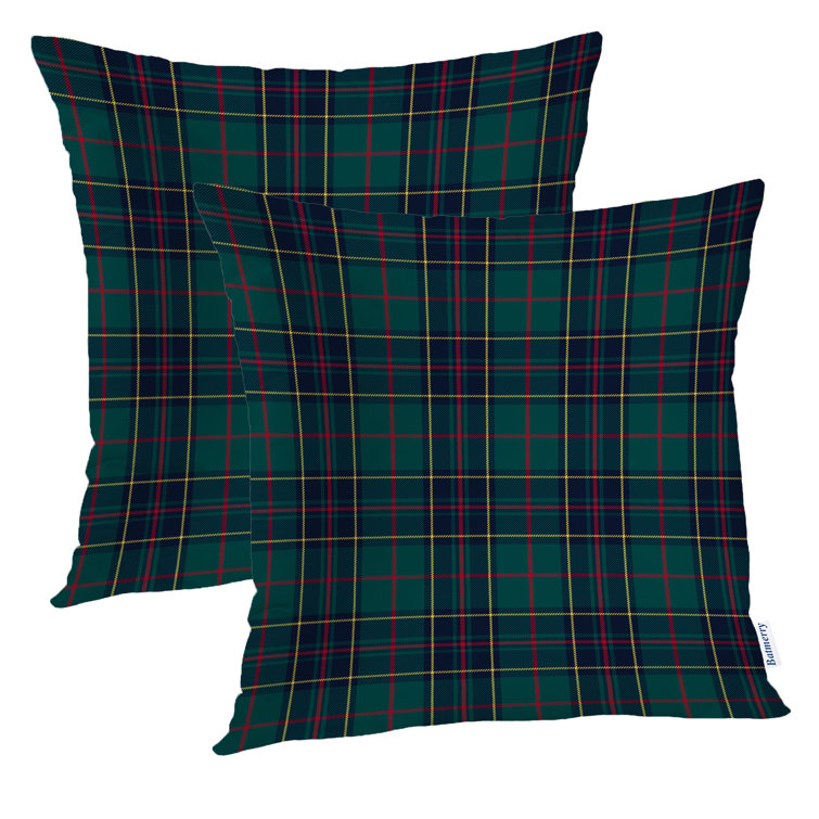 tartan pillow case