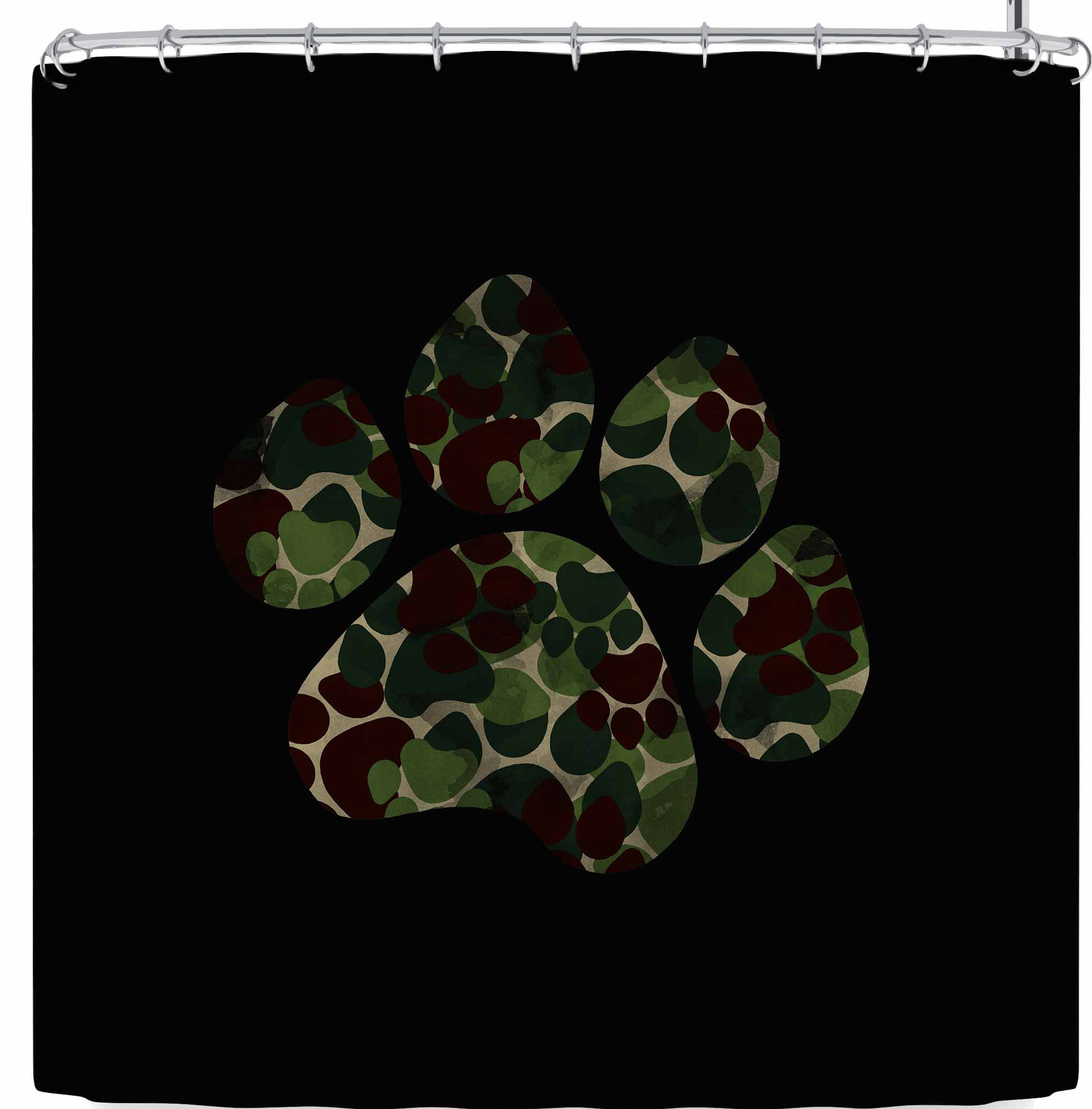 East Urban Home Eikwox Camo Paw Single Shower Curtain Wayfair