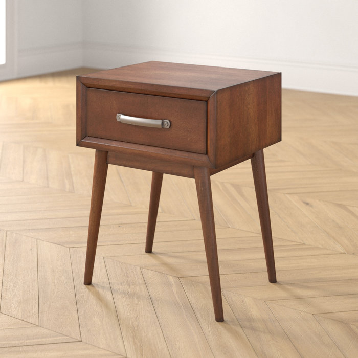 Foundstone Morris Mid Century Modern End Table With Storage