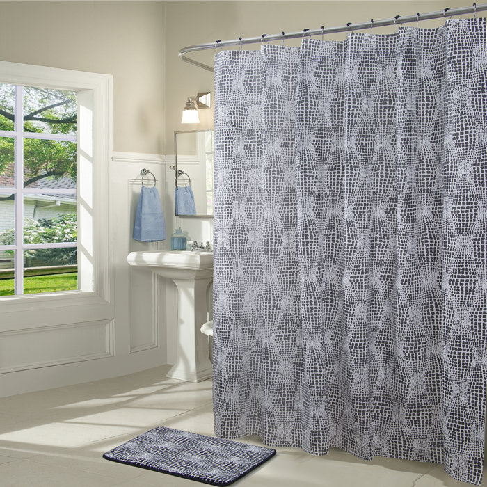 Philip Odorless Vinyl 14 Piece Shower Curtain Set + Hooks