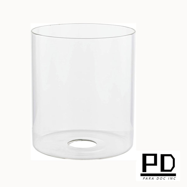 Clear Glass Lamp Shade Replacement Cylinder with 1-5/8-inch Fitter Opening A00005 1 Pack 