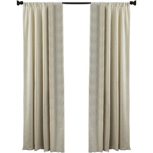Francoise Solid Sheer Rod Pocket Curtain Panels (Set of 2)