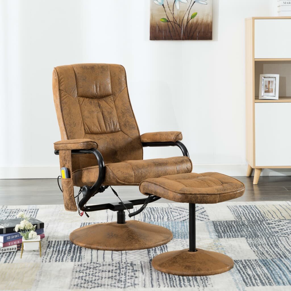 leather massage chair with ottoman