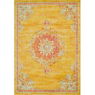 Gold Yellow Rugs Joss Main Ernst Gold Red Area Rug