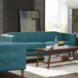 Turquoise Leather Sofa Wayfair Miami Leather Sofa