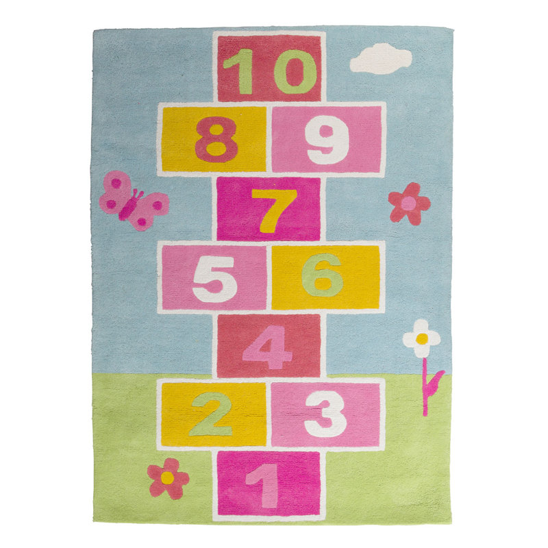 Clearambient Handgetufteter Teppich Kids In Blau Rosa Wayfair De