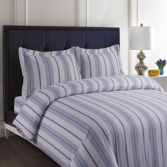 Breakwater Bay Nebraska Cotton Stripe Duvet Cover Set Wayfair